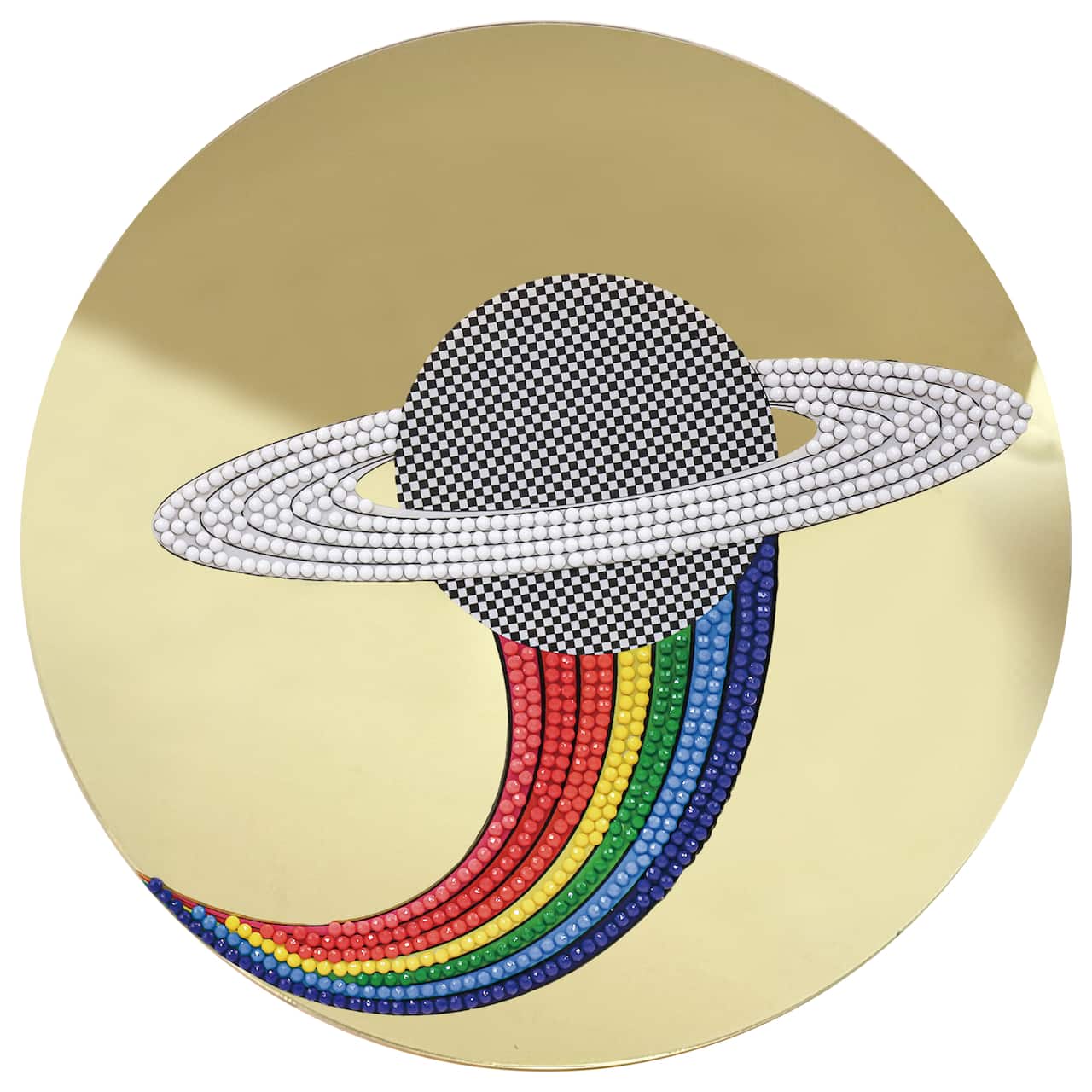 Jonathan Adler x Michaels 7.75" Saturn Rainbow Diamond Art Wall Décor Kit